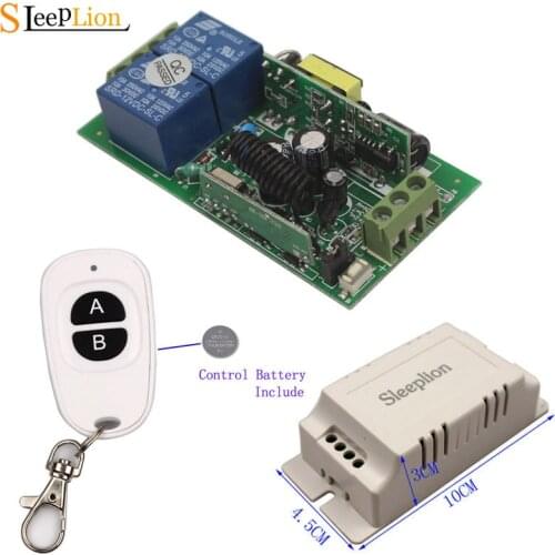 Sleeplion 110V 2CH Relay Remote Control ON OFF Universal On Off Switch Light 220V 2CH Relay Module Receiver 315/433 MHz