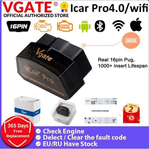 Vgate vlinker MC iCar Pro Bluetooth-compatible 4.0/WIFI OBD2 Scanner For Android/IOS as icar2 ELM327 Auto Code Reader OBDII Tool