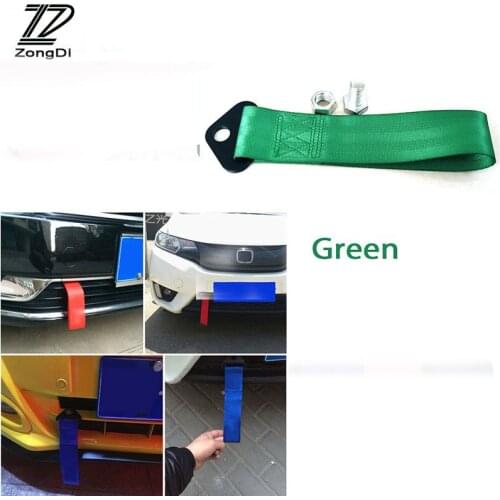 ZD Car Styling Racing Trailer Rope Belt Hook Strap Nylon Tow For Kia Rio 3 Ceed Toyota Corolla 2008 Avensis C-HR RAV4 Mazda 3 6
