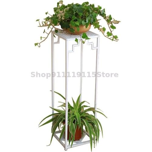 European Style Iron Flower Rack Floor Type Multi-storey Balcony Flower Pot Rack Living Room Indoor And Outdoor Green Rose Hangin