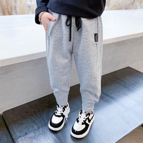 1-6Years Kid Pants New Girls Cotton Casual Trousers Boys Solid Sport Loose Pants Spring Autumn Fashion Harem Bottoms