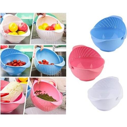 1 Pc Multi-function Plastic Kitchen Rice/Vegetable/Fruit Wash Strainer Drain Basket Colander Fruit Vegetable Rice Sieve