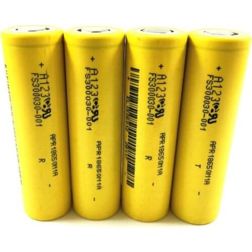10pcs Manufacture for USA A123 APR18650M 18650 Battery 3.2V 1100mah 30C rechargeable Lithium iron phosphate Batterie