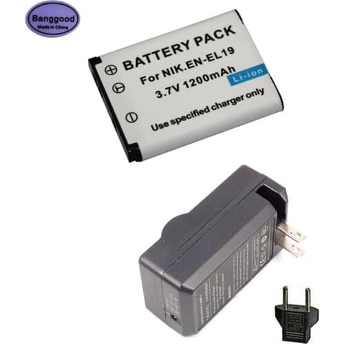 New 1200mAh EN-EL19 ENEL19 EN EL19 Camera Battery for Nikon Coolpix S3100 S3200 S3300 S4100 S4200 S4300 S4400 S5200 S6400 S6500