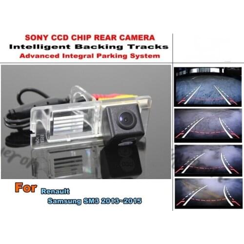 Car Intelligent Parking Tracks Camera / For Renault Samsung SM3 2013~2015 HD Back up Reverse Camera / Rear View Camera