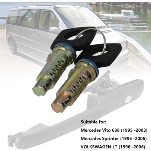 CAR DOOR LOCK BARRELS WITH 2 Lock Cylinders 2 Keys FOR MERCEDES BENZ VITO W638 Mercedes Sprinter VOLKSWAGEN LT 6707600205