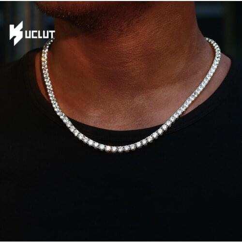 4MM Plated Tennis Chain Bracelet Necklace Men Tennis Chain Fashion Hip-Hop Jewelry Women 18/20/22/24/26inch Choker Chain Gift