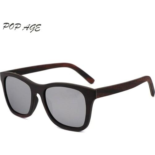 Black Wood Frame Bamboo Sunglasses Men UV400 Polarized Mirror Sunglasses Women 2019 Oculos De Sol GB144