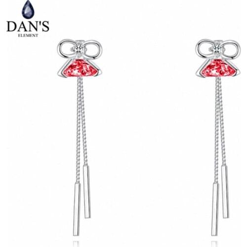 DANS ELEMENT 3 Colors Real Big Brand AAA Zirconia Micro Inlays Beetle Stud Earrings for Women Insect 131832