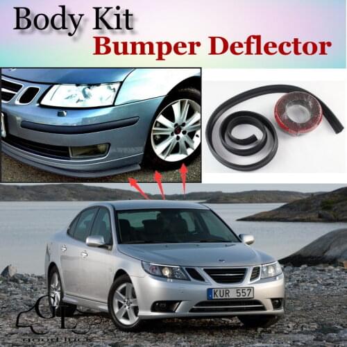 Bumper Lip Deflector Lips For Saab 9-3 93 Aero MY14 Turbo X Front Spoiler Skirt For TopGear Fans Car Tuning / Body Kit / Strip