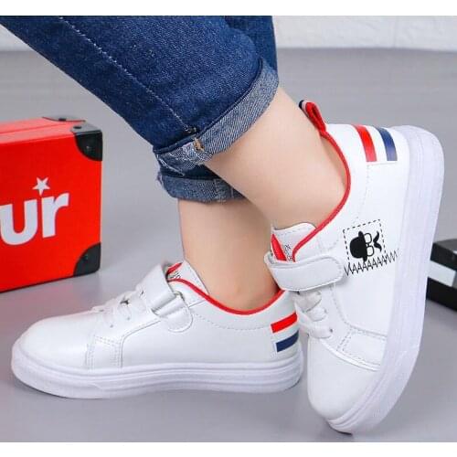 Kids Leather Sneakers Shoes For Childrens Shoes Flat With Girls Boys Sneakers Size 25-36 High Quality Sneakers Sports Shoes