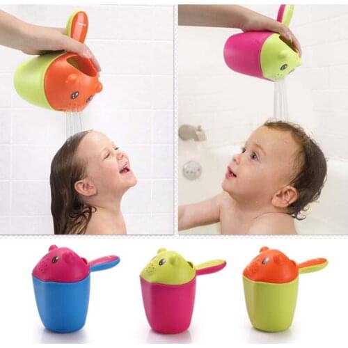 Baby Shampoo Shield Shower Cup Cap Visor Hat 2 Colors Summer Bear Kids Shampoo Cap Baby Bath Toys Tub Bath Products Care