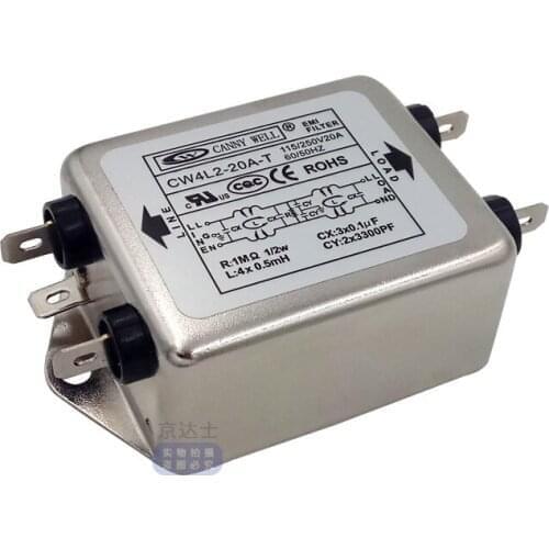 Power Supply EMI Filter CW4L2 10A 20A Enhanced Single-phase AC Interference T