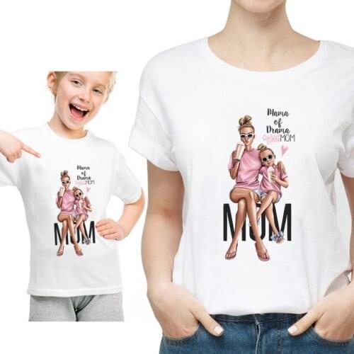 1pc Matching Family Outfits Super Mom and Daughter Print Boys Girls T-shirt Mothers day Present Clothes Kids Woman Funny Tshirt