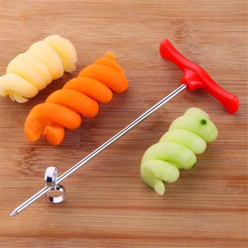Gadget Cooking Tools Slicer Kitchen Fry Cutter Making Twist Grater Kitchen Vegetables Spiral Knife Potato Spiral Cutter