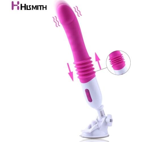 HISMITH 3 Vibration Modes Mini Sex Machine for Women Gun Thrusting Automatic 3 Thrust Modes Toys For Woman with Vibrating Dildo