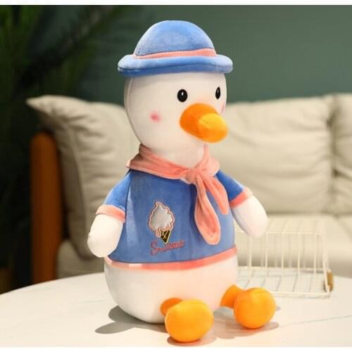 Cute Pink Yellow Blue Duck Plushie Stuffed Animal Toy Home Decor Soft Pillow Hug Gift for Girls Boys Adults