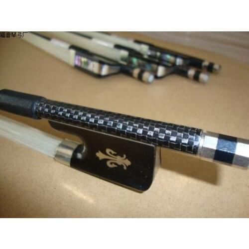 Quality carbon fiber cello bow ebony carved quality horsetail