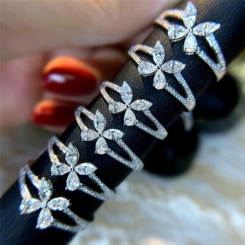 Huitan Aesthetic Butterfly Ring with AAA Cubic Zirconia Female Accessories for Party Fashion Rings Women Jewelry Drop Shipping