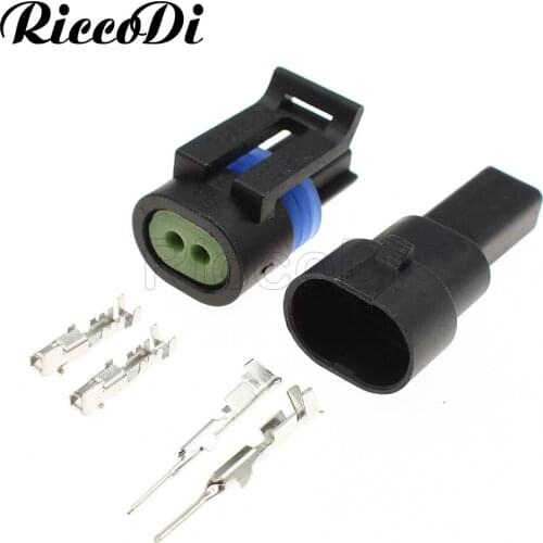 1/5/10/20 Kits 2 Pin Female Male 12162195 12162193 Automotive Sensor Plug Connector Water Temperature Sensor Socket For BUICK