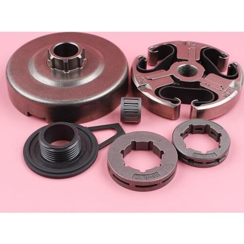 Clutch Drum Sprocket Rim Worm Gear Kit For Husqvarna 362 365 371 372 Chainsaw Spare Tool Part 3/8 Pitch 7 8 Teeth ID 22mm