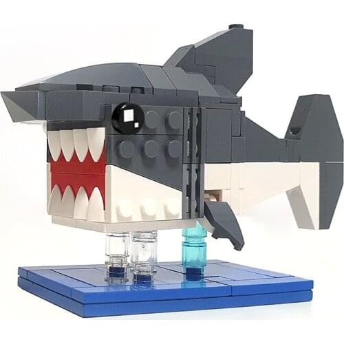 Sea Animal Shark Building Blocks Pirates Ghost Zombie Model Deep Sea Creature Bricks Parts Kids MOC Toys Birthday Gifts