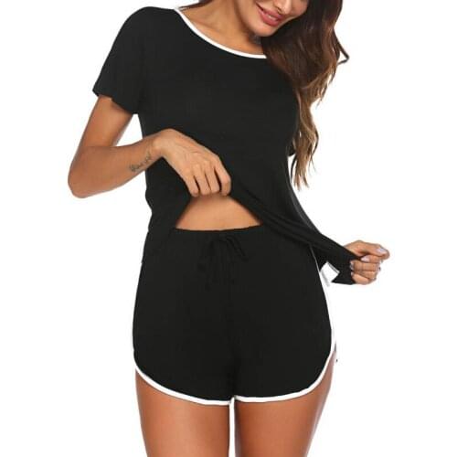 Suit Pyjama Women Sleepwear Pajamas Cute Full Set HomeWear Cotton Female Short Sleeve Pijamas Mujer Leisure