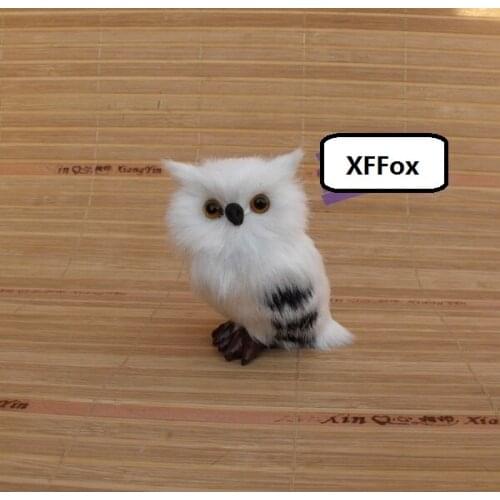 Small simulation white owl model polyethylene&fur cute lifelike owl doll gift about 5x5x7cm xf0507