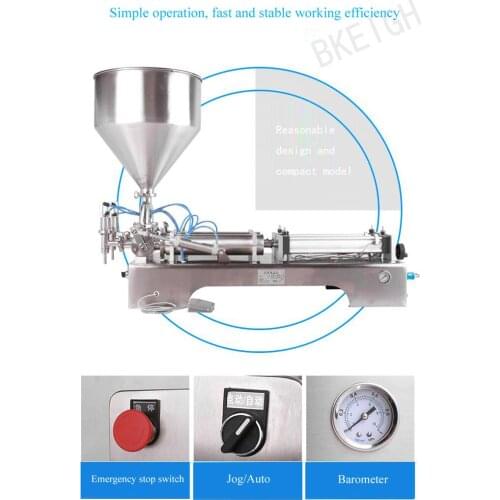 Multifunctional Double Head Paste Filling Machine Stainless Steel Foot Operated Liquid Paste Dual Purpose Filling Machine