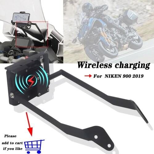 Motorcycle Windshield Stand Holder Phone Mobile Phone GPS Wireless charging Navigation Plate Bracket For YAMAHA NIKEN 900 2019