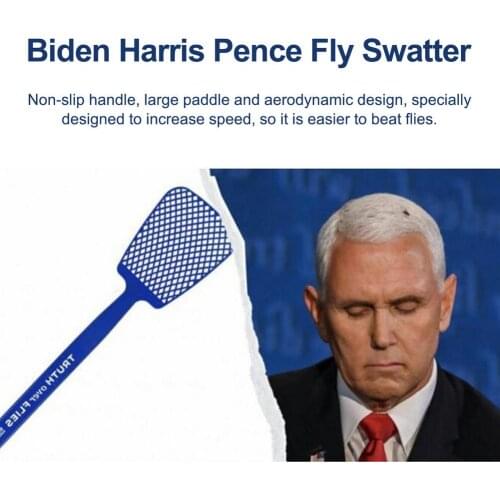 Biden Harris Pence Fly Swatter with Non-slip Holed Handle Swatter
