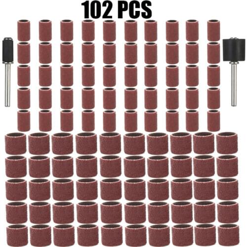 12.7mm Sanding Drum Kit Grit #80 #120 #180 Sanding Band for Dremel Sleeves For Electric Mini Angle Grinder Sanding Mandrels