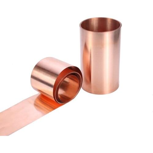 Custom Red Copper Thin Strip Coil 0.01mm to 1mm Thick 10mm to 200mm wide Metal Strip