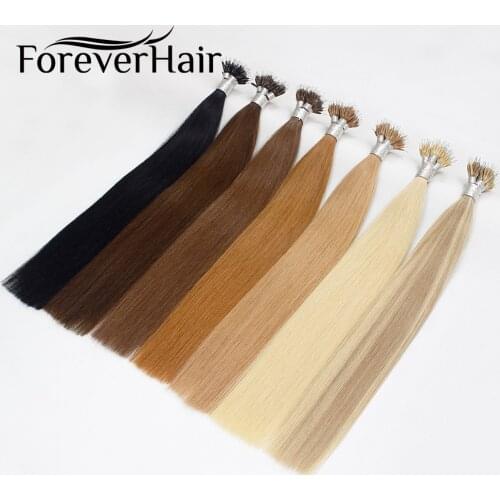 FOREVER HAIR 0.8g/s 16" 18" 20" Remy Micro Ring Beads Human Hair Extensions Light Blonde #613 Pre Bonded Nano Ring Human Hair