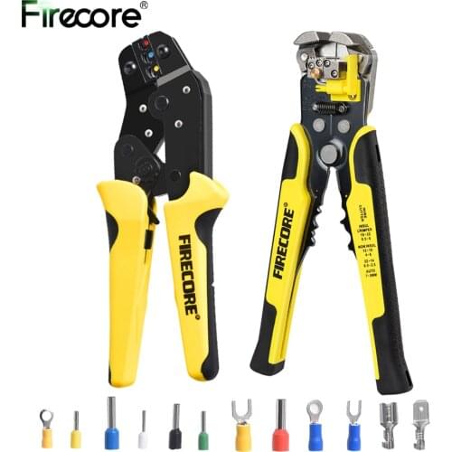 FIRECORE Ratcheting Crimping Pliers Terminals SN-48B Jaw for 2.8 4.8 6.3 VH/FL/SL 3.96 4.8 5.08 6.3 Insulated Non-insulated