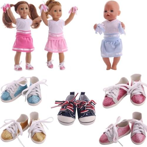 Doll Clothes Shoes Cheerleaders Five-Pointed Star For 18 Inch American&43 Cm Born Baby Generation Girls Russian DIY Toy Gift