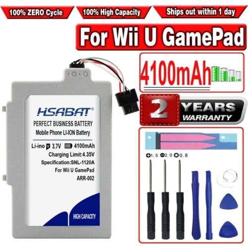HSABAT 4100mAh Rechargeable Battery for Nintendo Wii U GamePad ARR-002