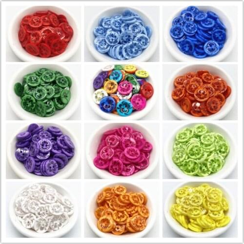 New 30pcs15mmChildrens Clothing Candy Color Buttons Cartoon Color Two Eye Buttons for Wedding Decor Sewing Accessories