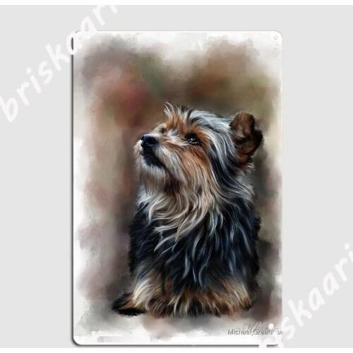 Shaggy Pet Dog Portrait Metal Sign Printing pub Home Wall Decor Tin sign Posters