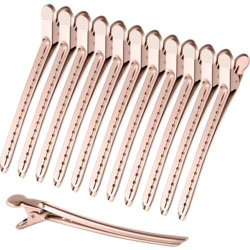 Crocodile Leather Hairpin Duck Bill Hairpin Rust-proof Metal Barrettes Curly Hair Style Partition Clip Hairdresser Salon Care