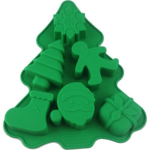 3D DIY Christmas Tree Silicone Mold Cake Molds Decoration Tools Baking Accessories Tools for Christmas Snowflake Gingerbread