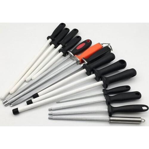 6"/8"/10"/12" knife sharpener Sharpening Ceramic Rod ABS Handle Honing Knife Sharpener for Knives Sharpening steel musat