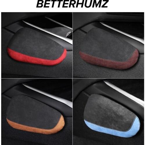 BETTERHUMZ Alcantara Universal Car Accessories For Ford Mustang 2009-2019 Cushion Pad Thigh Support Comfortable Elastic Cushion
