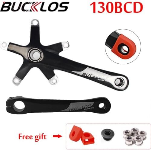 BUCKLOS Bicycle Crank MTB 130BCD Aluminum Alloy Crankset 170mm Mountain Road Bike Crank Set for 130mm Chainring Cycling Parts