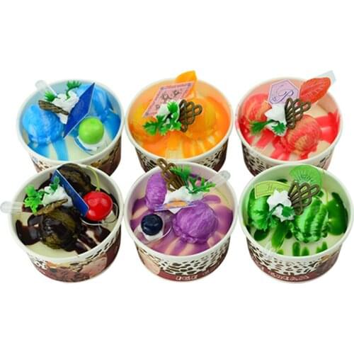050 Simulated ice cream imitation paper cup ice cream fake fruit cake model dessert shop decorative photography props