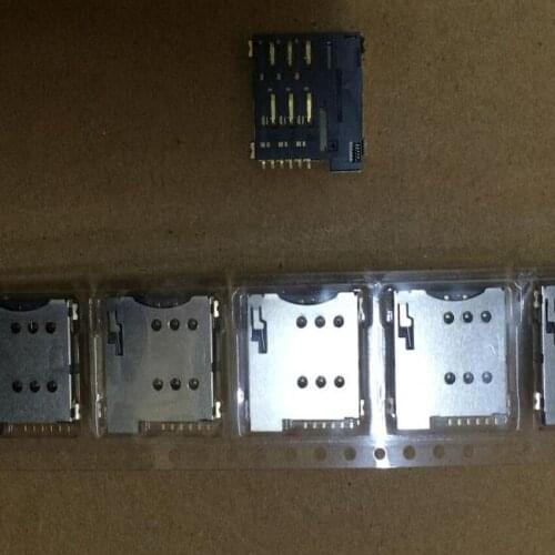 10PCS/Lot Micro SIM Card Holder Slot Tray Reader Connector 6P 6Pin Self Push For mobile phone