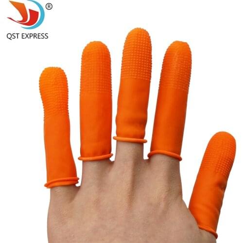 100pcs Quality Latex finger sets anti-static Non-slip Clean No powder finger cots health Non-toxic Point note fingers sets