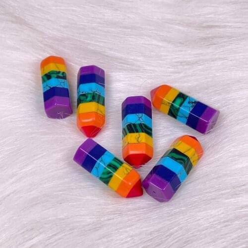 2PC Natural Crystal Seven Chakras Gem Therapy Healing Ornaments