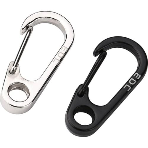 2 PCS Spring Buckle Snap Alloy Nickel-free Plating Key Ring Carabiner EDC Hook Climbing Equipment Outdoor Climbing Accessories