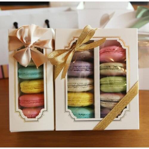 200pcs New Window Macaron box cake box Window Macaron Food Boxes,Cake Biscuit Packaging 200pcs/lot SN1115